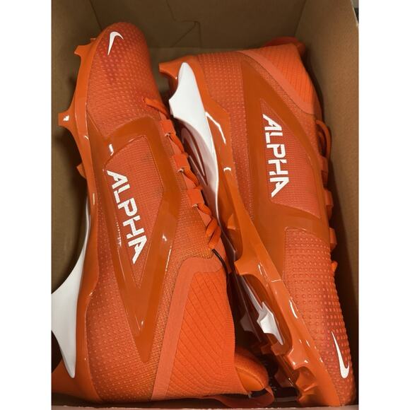 Super Rare Nike Alpha Menace Elite 4 Clemson SMU Size 15 HF3436-800 Cleats175